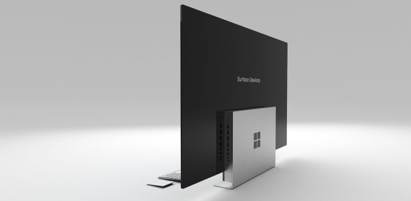 外媒分析，Surface Studio可能就是微软即将推出的Surface桌面一体机，近期传闻微软经为其采用更多的模块化设计元素，结合Surface键盘和鼠标近期通过了FCC认证，模块化设计的传闻可信度较高。